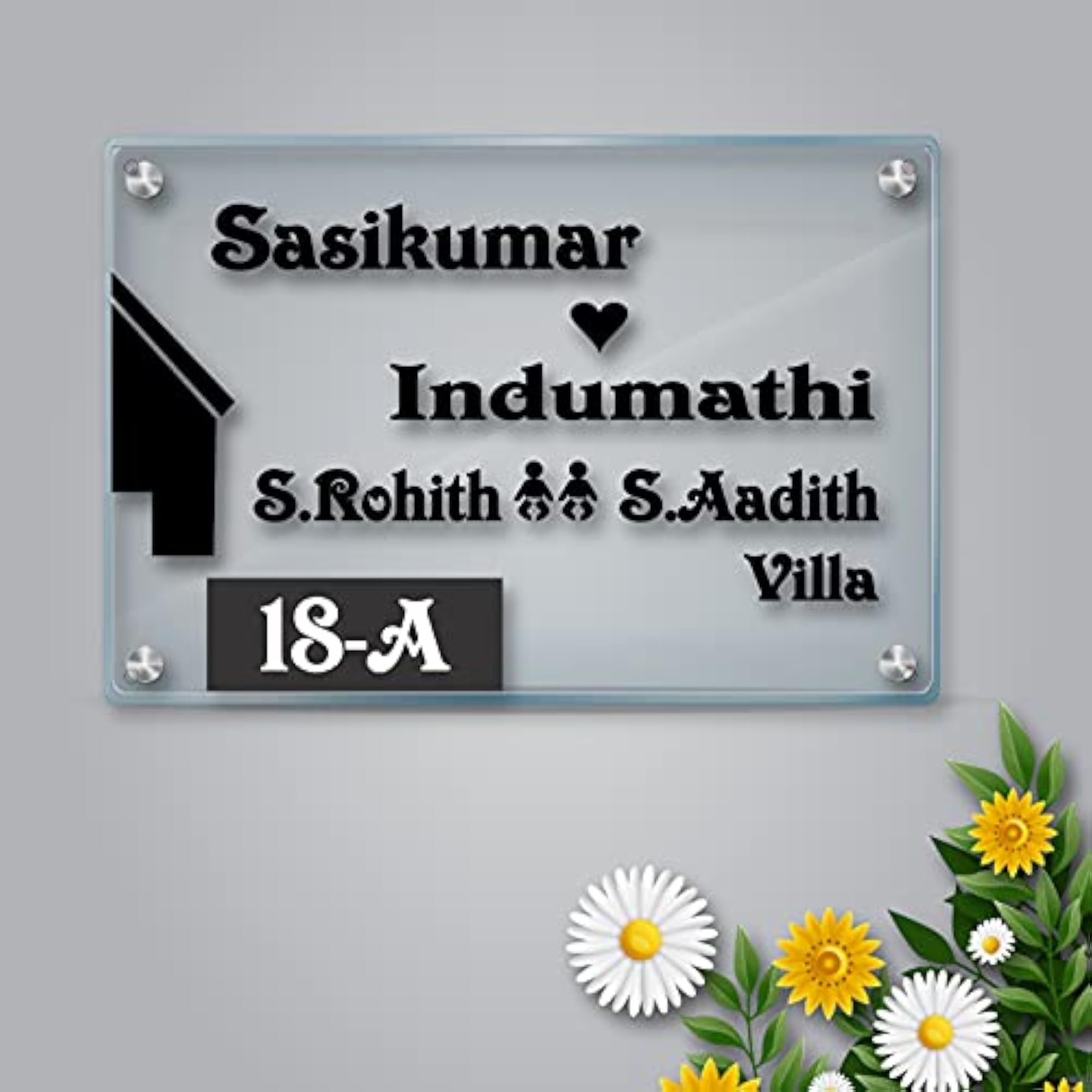 BIRD'S Personalised Customised Acrylic Name Plates